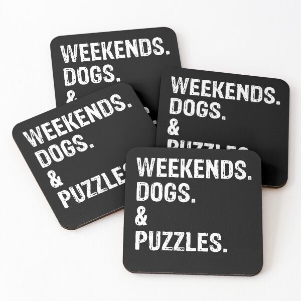 Item preview, Weekends Dogs and Puzzles Funny Gift  designed and sold by Guarddogdrive.