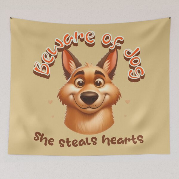 Item preview, Heart-Stealing Pup - Adorable Warning Design designed and sold by gleefulme.