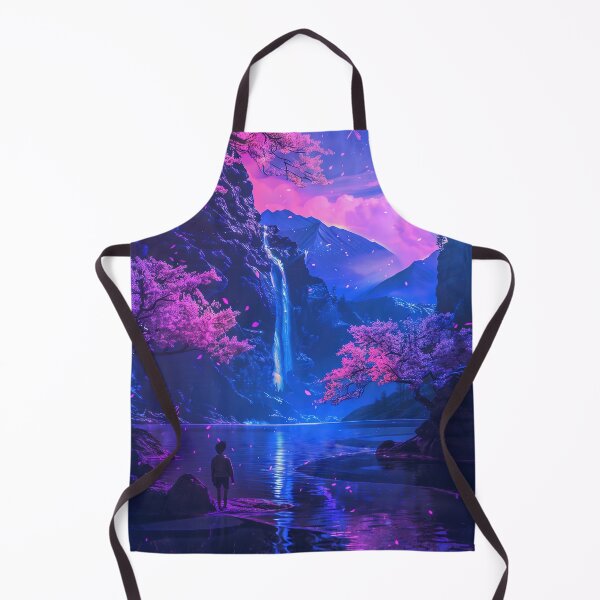 Item preview, Electric Dreams: Serene Neon Nights at the Mountain Lake, Where Reality Meets Fantasy designed and sold by Mullet Monkey.
