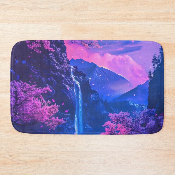 Item preview, Electric Dreams: Serene Neon Nights at the Mountain Lake, Where Reality Meets Fantasy designed and sold by Mullet Monkey.