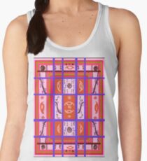 Curvy Plaid Abstract Feminine Folk Art by Kristie Hubler Women's Tank Top