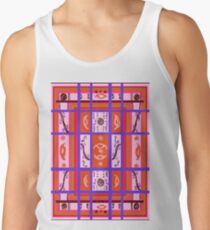 Curvy Plaid Abstract Feminine Folk Art by Kristie Hubler Tank Top