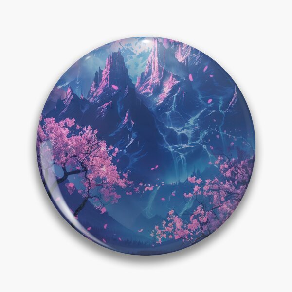 Item preview, Enchanted Glow: Japanese Neon Fantasy Unfolding by the Tranquil Waters of the Mountain Lake designed and sold by Mullet Monkey.