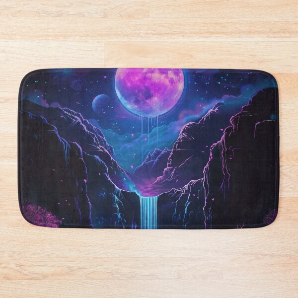 Item preview, Surreal Serenity: Neon Lights Dancing on the Japanese Mountain Lake, Creating a Dreamlike Atmosphere designed and sold by Mullet Monkey.