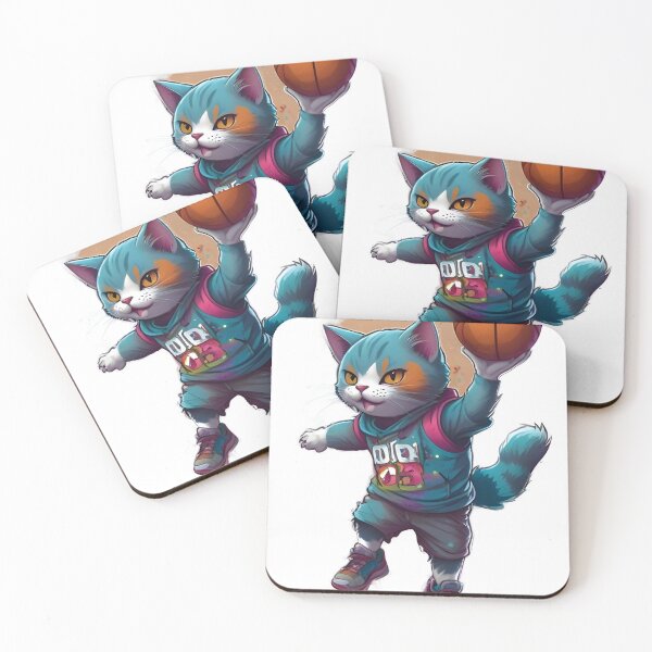 Item preview, hooded cat with basketball  designed and sold by david stigler.