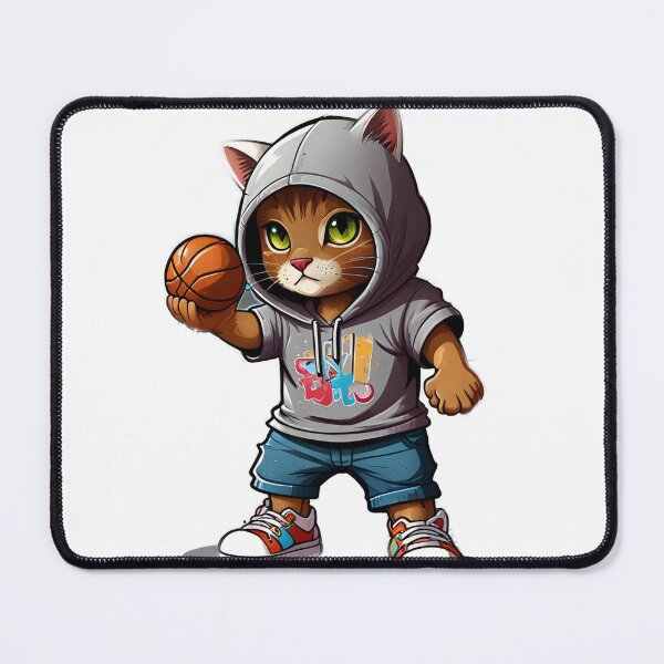 Item preview, cute cat with small basketball designed and sold by david stigler.