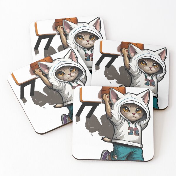 Item preview, Cute hooded cat with small basketball designed and sold by david stigler.