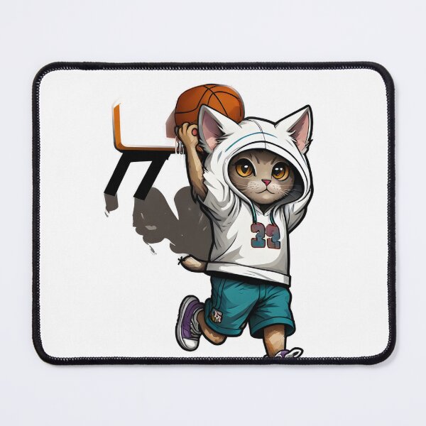 Item preview, Cute hooded cat with small basketball designed and sold by david stigler.