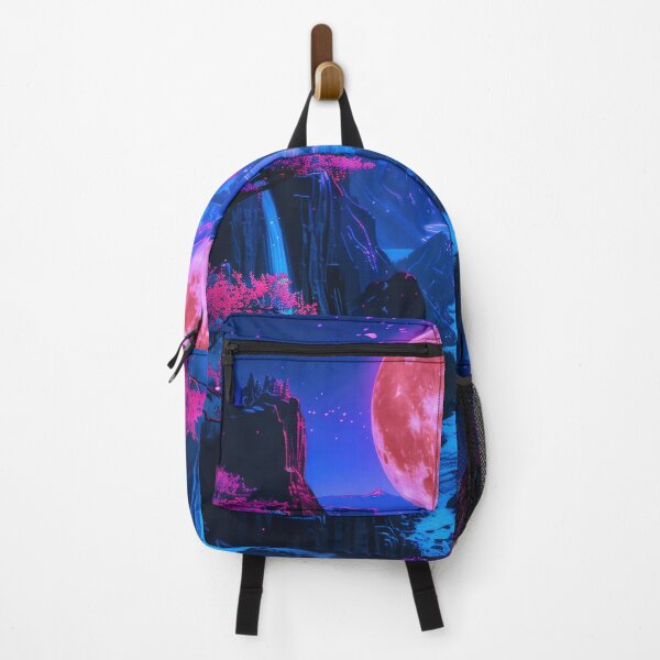 Item preview, Luminous Escapes: Dreamy Japanese Mountain Lake Nightscape, Painted with the Glow of Neon designed and sold by Mullet Monkey.
