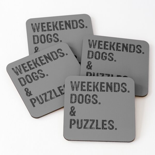 Item preview, Weekends Dogs and Puzzles Funny Gift  designed and sold by Guarddogdrive.