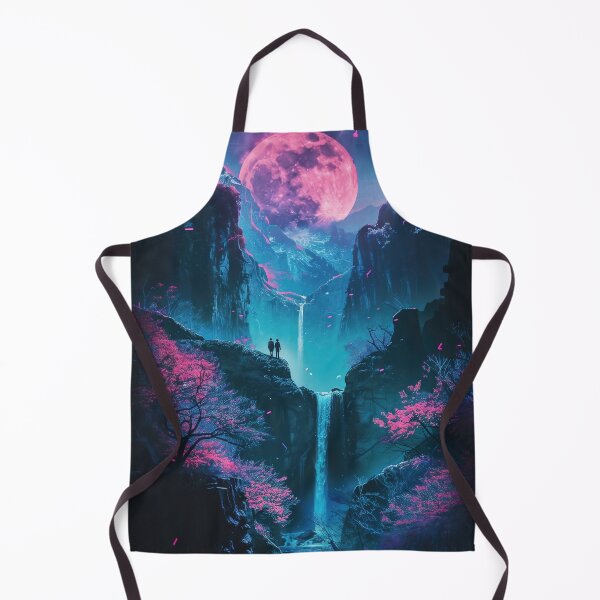 Item preview, Ethereal Waters: A Neon Fantasy Unfolds at the Mountain Lake, Casting a Spell of Enchantment designed and sold by Mullet Monkey.