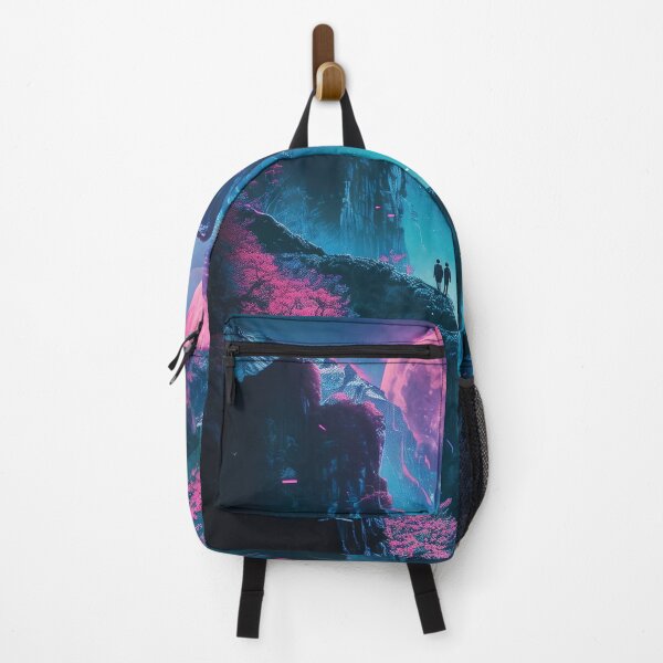 Item preview, Ethereal Waters: A Neon Fantasy Unfolds at the Mountain Lake, Casting a Spell of Enchantment designed and sold by Mullet Monkey.