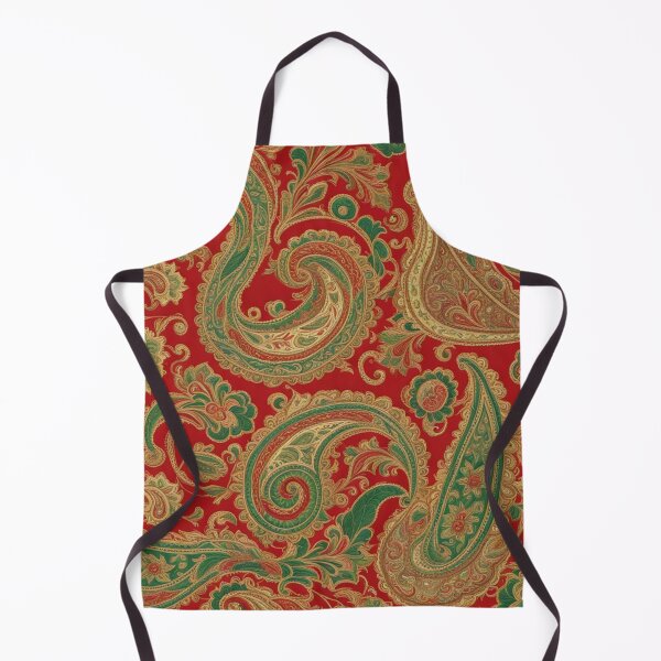 Item preview, Elegant Paisley. Red, Green, and Gold Pattern designed and sold by Generic RedHead Designs.
