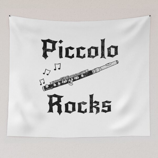 Item preview, Piccolo Rocks, Piccoloist Flutist Goth Heavy Rock Musician designed and sold by doodlerob.