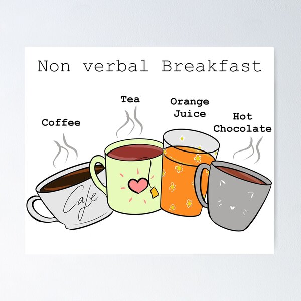 Item preview, Non verbal communication Breakfast designed and sold by Kyospherarts.