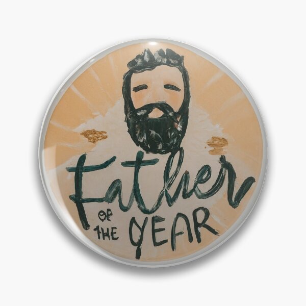 Item preview, Father Of The Year Acrylic Painted Sticker - Digitally Enhanced designed and sold by RayanaArt.