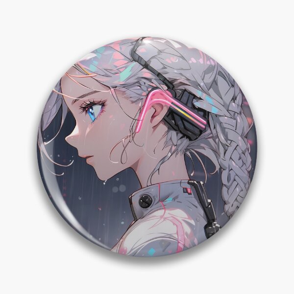 Item preview, Cyber City Night Rain Anime Girl designed and sold by bubblegoth.