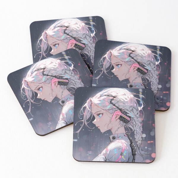 Item preview, Cyber City Night Rain Anime Girl designed and sold by bubblegoth.