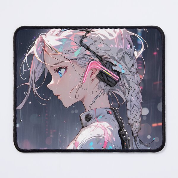 Item preview, Cyber City Night Rain Anime Girl designed and sold by bubblegoth.