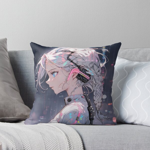 Item preview, Cyber City Night Rain Anime Girl designed and sold by bubblegoth.