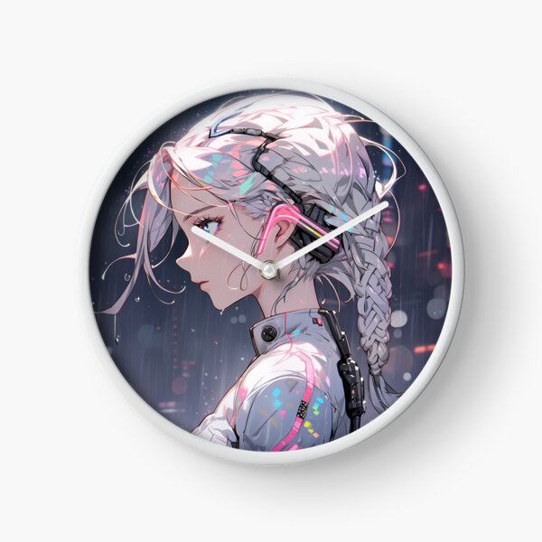 Item preview, Cyber City Night Rain Anime Girl designed and sold by bubblegoth.