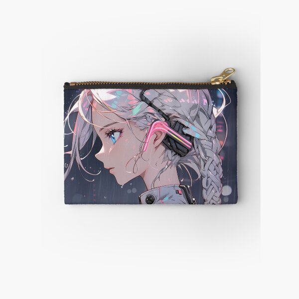 Item preview, Cyber City Night Rain Anime Girl designed and sold by bubblegoth.