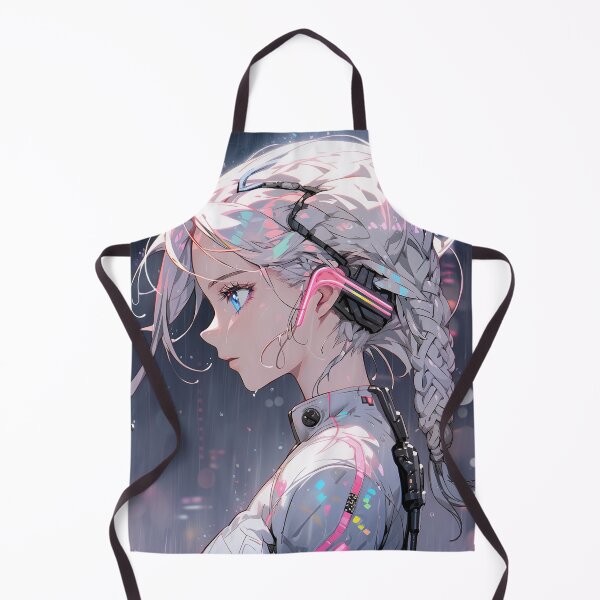 Item preview, Cyber City Night Rain Anime Girl designed and sold by bubblegoth.