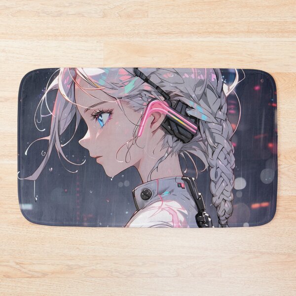 Item preview, Cyber City Night Rain Anime Girl designed and sold by bubblegoth.