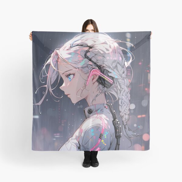 Item preview, Cyber City Night Rain Anime Girl designed and sold by bubblegoth.