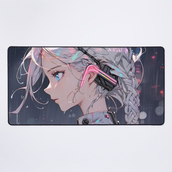 Item preview, Cyber City Night Rain Anime Girl designed and sold by bubblegoth.