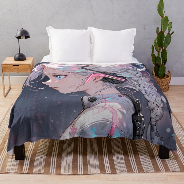 Item preview, Cyber City Night Rain Anime Girl designed and sold by bubblegoth.
