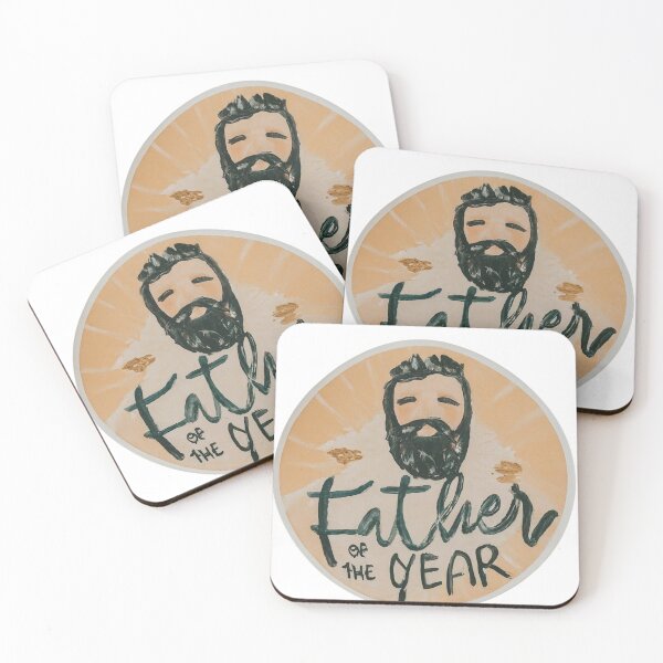 Item preview, Father Of The Year Acrylic Painted Sticker - Digitally Enhanced designed and sold by RayanaArt.