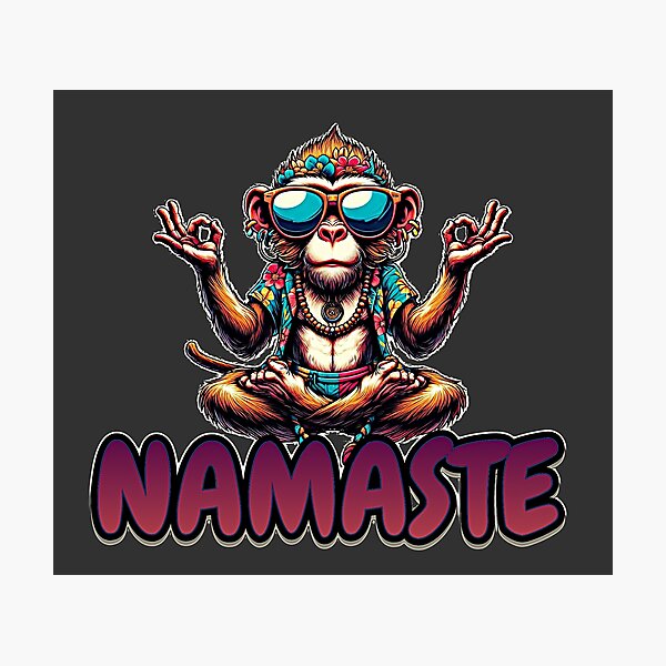 Item preview, namaste monkey designed and sold by ONIX23.