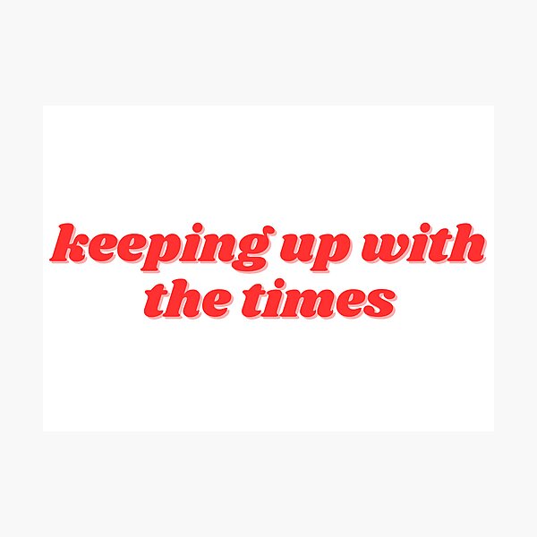 Item preview, keeping up with the times, red  designed and sold by ChiWellness Shop.