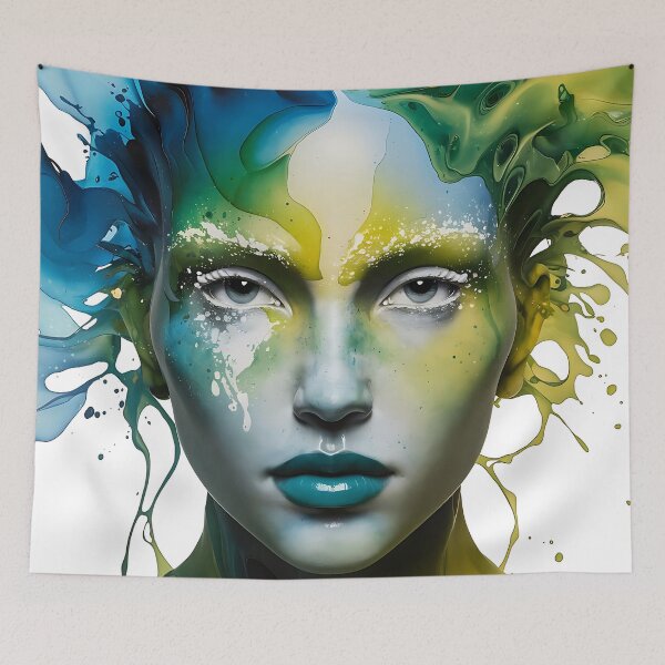 Item preview, Fluid Acrylic with Face Pouring Paint Art 3D Model designed and sold by Charlygood.