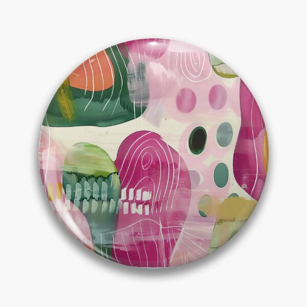 Item preview, green ocre beige modern abstract geometric  designed and sold by Big-Family-Art.