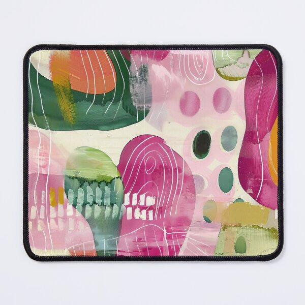 Item preview, green ocre beige modern abstract geometric designed and sold by Big-Family-Art.