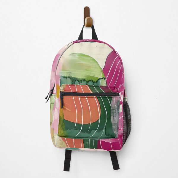 Item preview, green ocre beige modern abstract geometric designed and sold by Big-Family-Art.