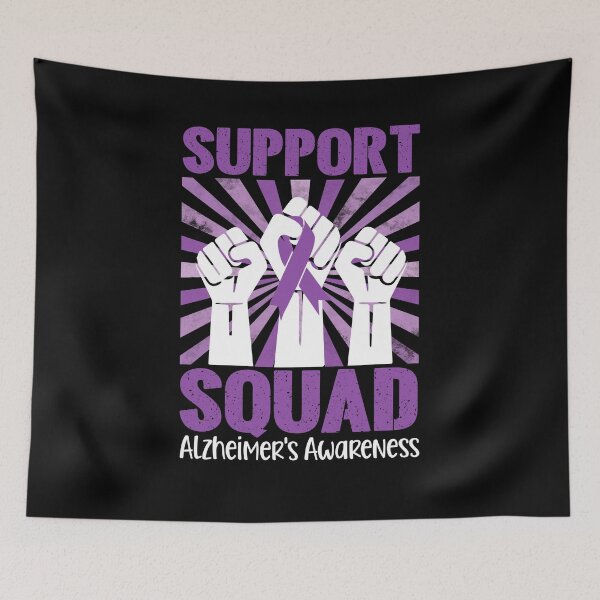 Item preview, Alzheimer's Awareness Support Squad Purple Ribbon Retro designed and sold by stylesip.