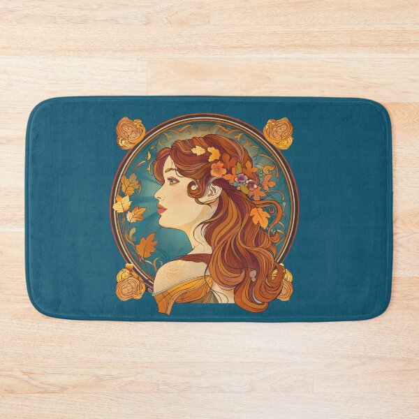 Item preview, Autumn Girl, art nouveau Alphonse Mucha style. designed and sold by Danicus666.