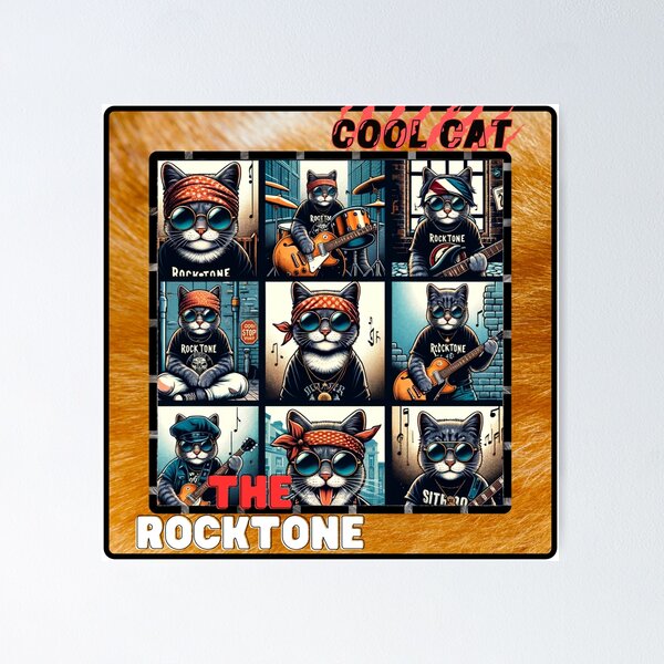 Item preview, Cool Cat Rockstar designed and sold by RockToneShop.