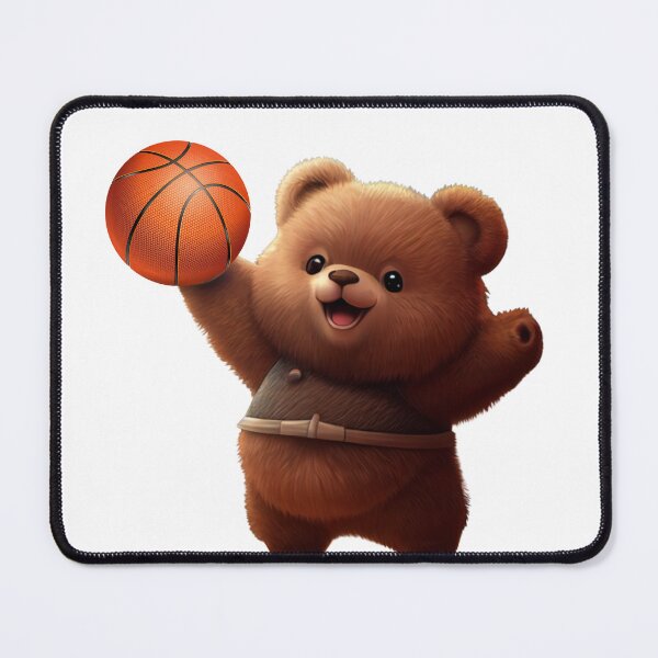 Item preview, Cute Bear Playing Basketball - Fun Sports Graphic Design designed and sold by Winarrts.
