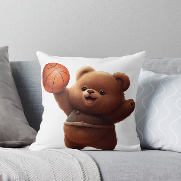 Item preview, Cute Bear Playing Basketball - Fun Sports Graphic Design designed and sold by Winarrts.