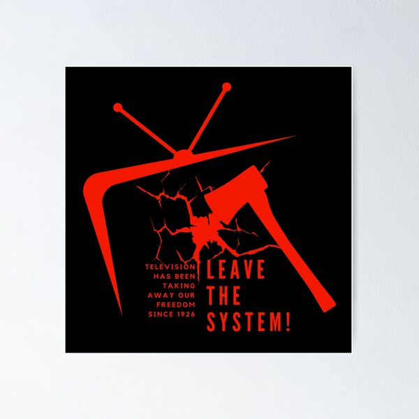 Item preview, System, Television, freedom, since, TV, programming, red, designed and sold by Aquillashop.