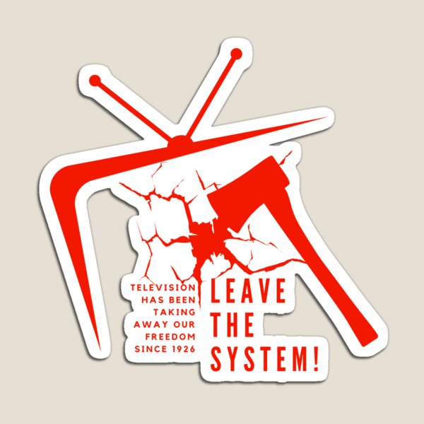Item preview, System, Television, freedom, since, TV, programming, red, designed and sold by Aquillashop.