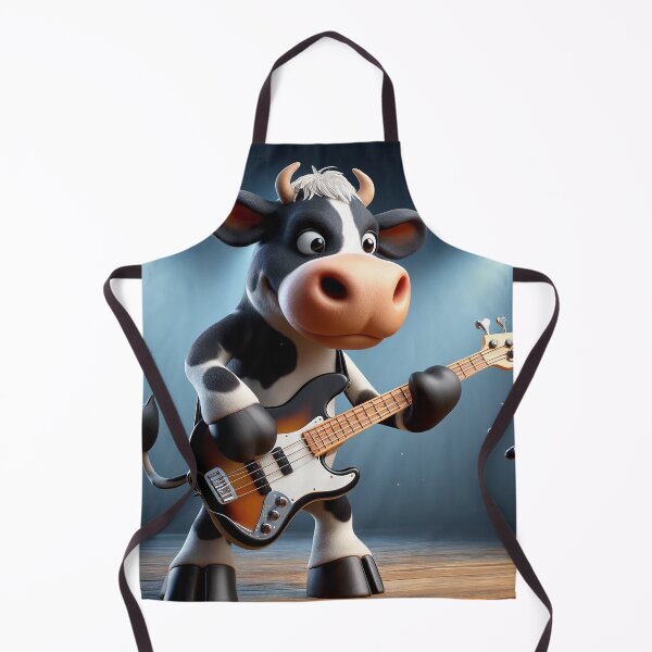 Aperçu de l'œuvre Guitare basse bovine créée et vendue par Moo-larious Creations From Down Udder.
