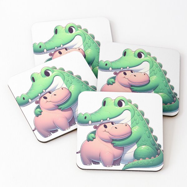 Item preview, Croc 'n' Hippo Hugs: Unlikely Friendship designed and sold by 0penvimark.
