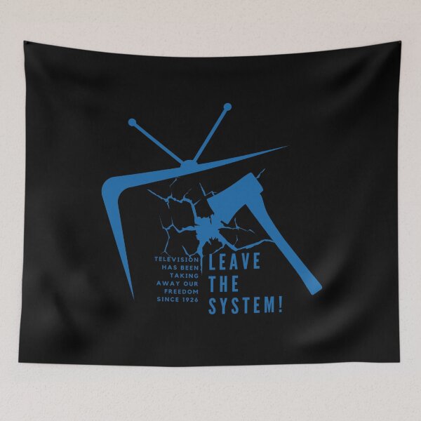 Item preview, System, Television, freedom, since, TV, programming, white, blue designed and sold by Aquillashop.