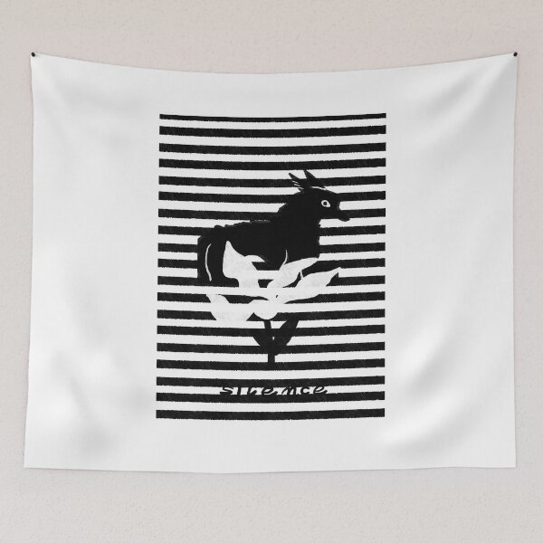 Item preview, silence, black dog, white flower designed and sold by noico.