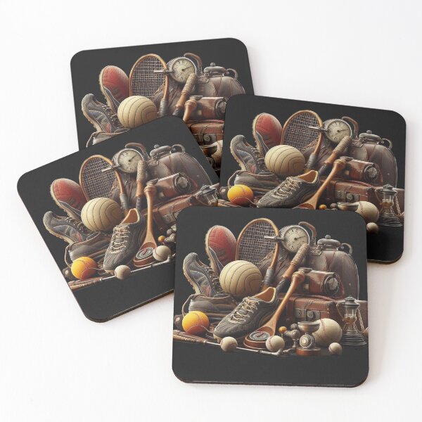 Item preview, Stack of Colorful vintage Sports Equipment design!!! designed and sold by joana300.